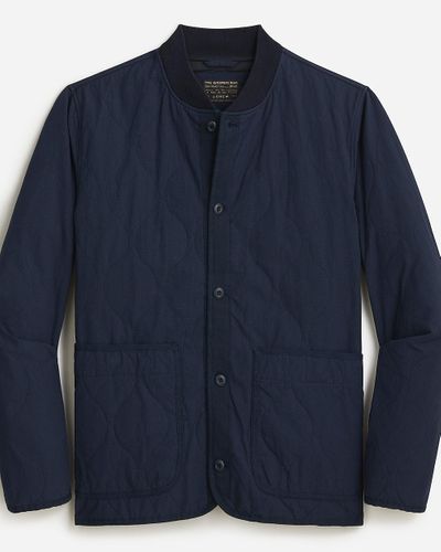 J.Crew Onion-Quilted Insulated Bomber Jacket - Blue