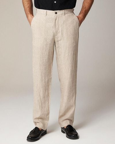J.Crew Classic-Fit Linen Trouser - Natural