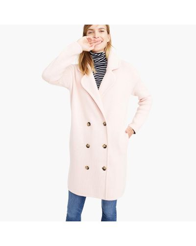 J.Crew Collection Double-breasted Sweater-coat - Pink