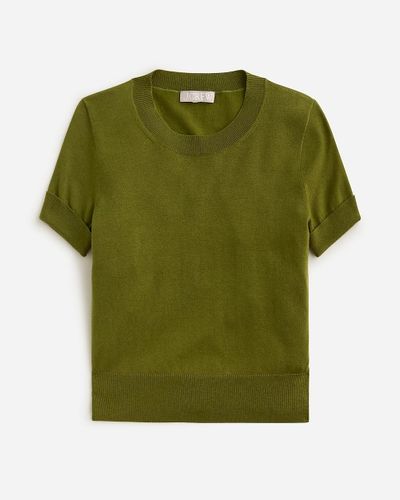 J.Crew Shrunken Tencel Lyocell-Blend T-Shirt - Green