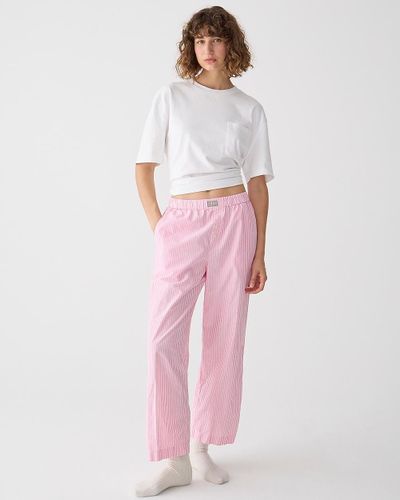 J.Crew Cotton Poplin Pajama Pant - Pink