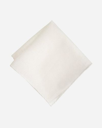 J.Crew White Linen Pocket Square