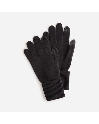 J.Crew Cashmere Tech-Touch Gloves - Black