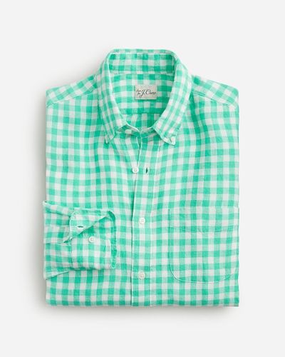 J.Crew Slim Baird Mcnutt Irish Linen Shirt - Green