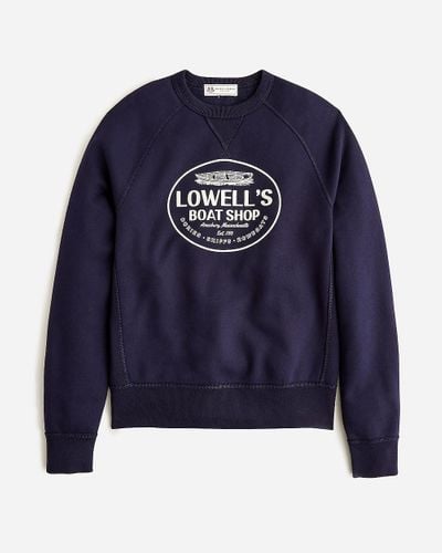 J.Crew Lowell'S Boat Shop X Wallace & Barnes Graphic Sweatshirt - Blue