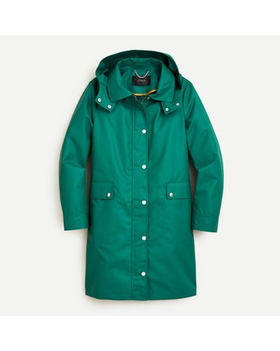 J.Crew Petite Classic Raincoat - Green