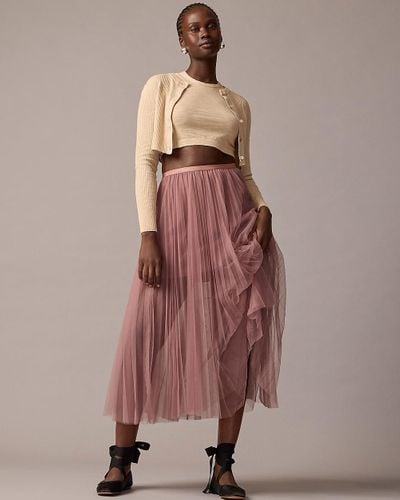 J.Crew Collection Layered Tulle Skirt - Brown