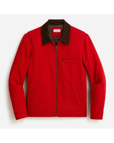 J.Crew Wallace & Barnes Wool Work Jacket With Primaloft® - Red