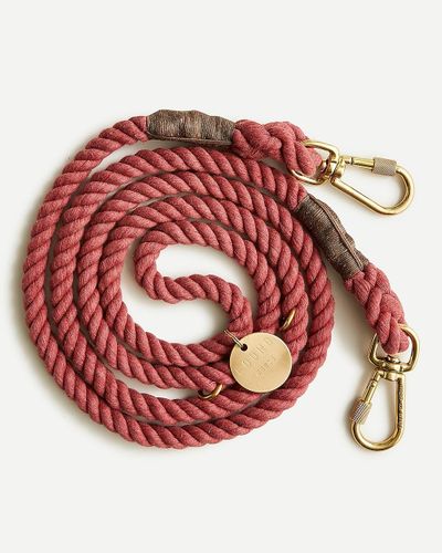 J.Crew Found My Animal Nantucket Adjustible Upcycled Rope Leash - Red