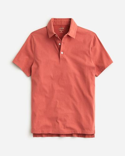 J.Crew Sueded Cotton Polo Shirt - Red