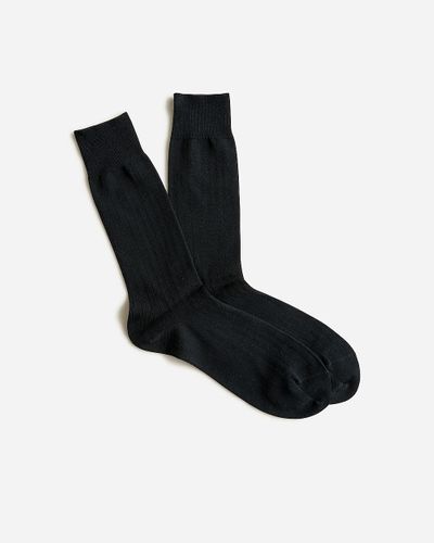 J.Crew Ribbed Dress Socks - Black
