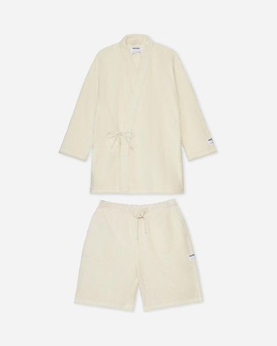 J.Crew Druthers Organic Cotton Extra-Heavyweight Kimono Robes Set - White