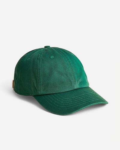 J.Crew Made-In-The-Usa Garment-Dyed Twill Baseball Cap - Green
