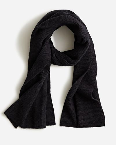 J.Crew Ribbed Scarf In Supersoft Yarn - Black