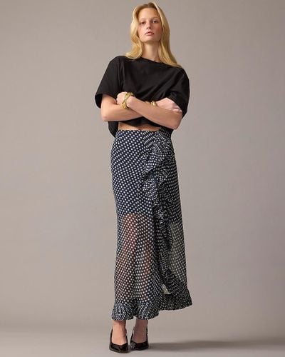 J.Crew Collection Chiffon Ruffle Skirt - Multicolor