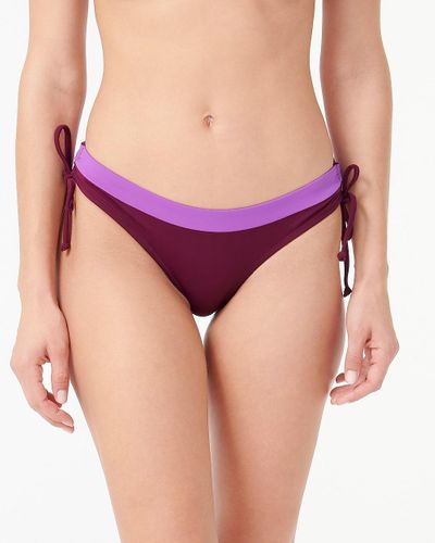 J.Crew Colorblock String Bikini Bottom - Purple
