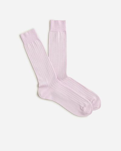 J.Crew Ribbed Dress Socks - Pink