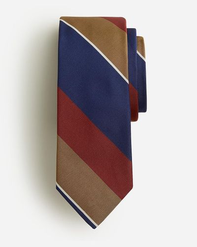 J.Crew Wide-Stripe Tie - Blue