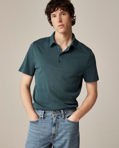 J.Crew Performance Polo Shirt With Coolmax - Blue