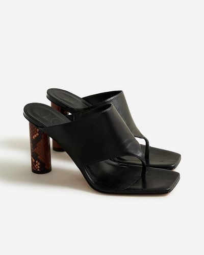 J.Crew Rounded-Heel Thong Sandals - Black