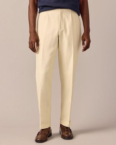 J.Crew Crosby Classic-Fit Pleated Suit Pant - Natural