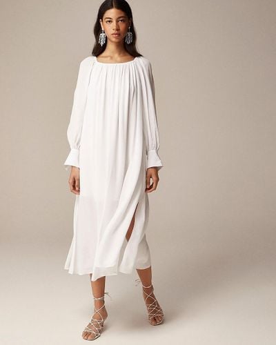 J.Crew Collection Sheer Maxi Dress - White