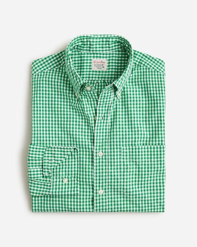 J.Crew Secret Wash Cotton Poplin Shirt - Green