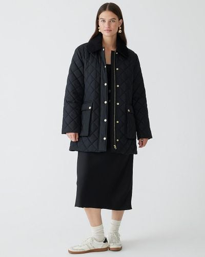 J.Crew Heritage Quilted Barn Jacket With Primaloft - Black