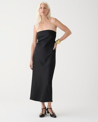 J.Crew Collection Strapless Gwyneth Slip Dress - Black