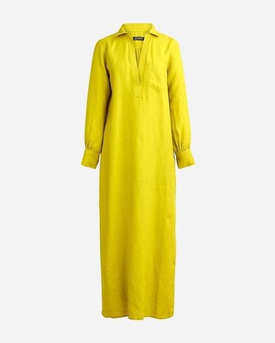 J.Crew Bungalow Maxi Popover Dress - Yellow