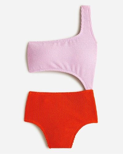 J.Crew Textured One-Piece Swimsuit With Cutouts