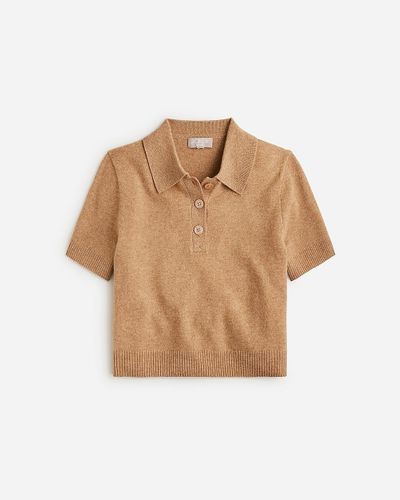 J.Crew Cashmere Cropped Sweater-Polo - Brown