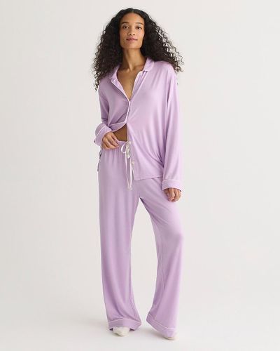 J.Crew Eco Dreamiest Long-Sleeve Pajama Set - Purple