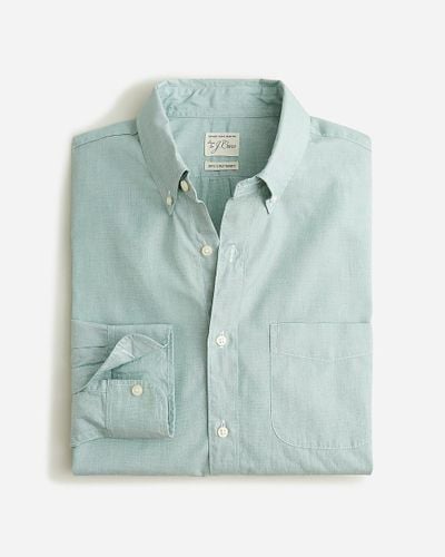 J.Crew Slim Secret Wash Cotton Poplin Shirt - Blue