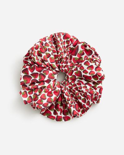 J.Crew Oversized Printed Scrunchie - Red