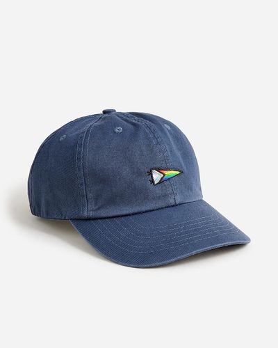J.Crew Made-In-The-Usa Garment-Dyed Twill Pride Baseball Cap - Blue