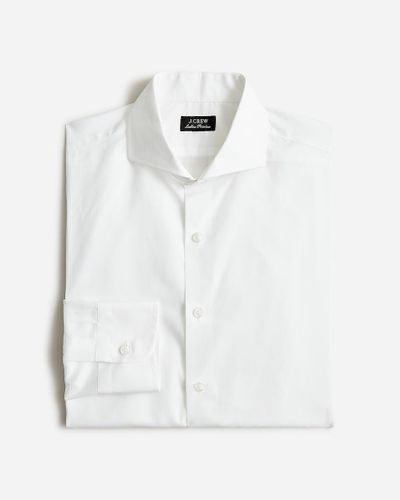 J.Crew Ludlow Premium Fine Cotton Dress Shirt With Cutaway Collar - White