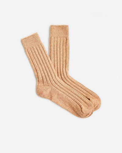 J.Crew Cashmere-Blend Trouser Socks - Natural