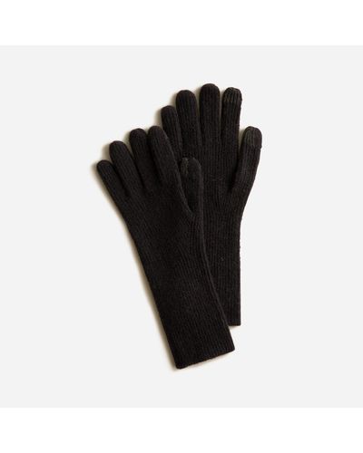 J.Crew Ribbed Tech-Touch Gloves - Black