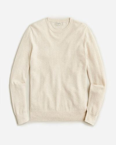 J.Crew Cotton Piqué-Stitch Crewneck Sweater - Natural