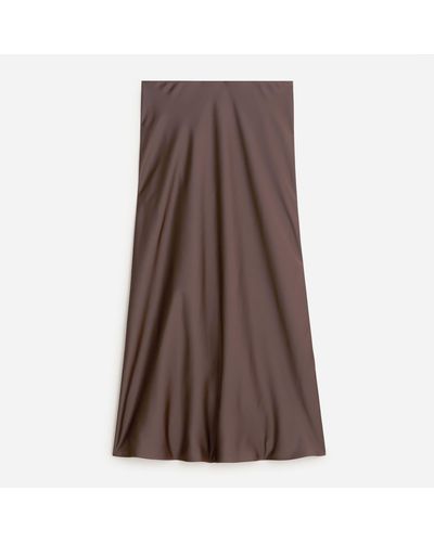 J.Crew Gwyneth Slip Skirt In Gold Lamé - Brown