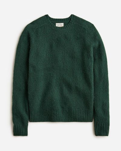 J.Crew Brushed Wool Crewneck Sweater - Green