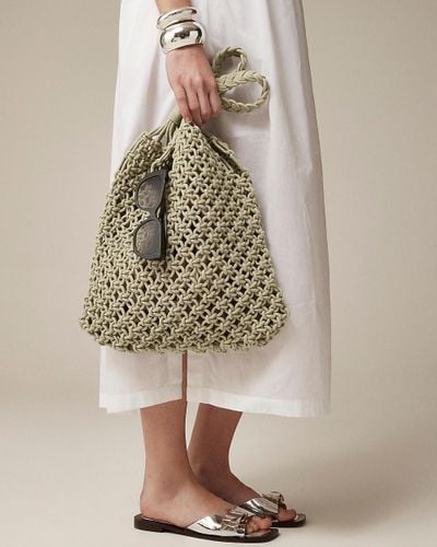 J.Crew Cadiz Hand-Knotted Rope Tote - Natural
