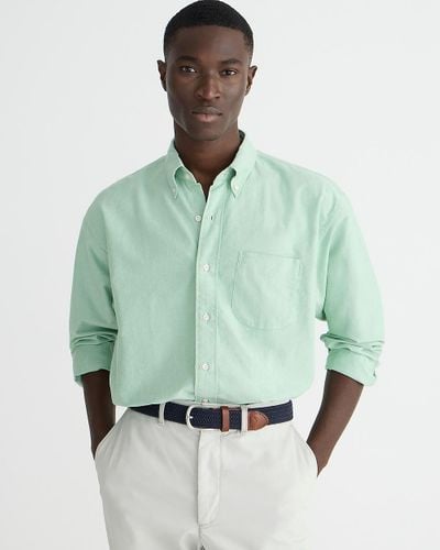 J.Crew Giant-Fit Oxford Shirt - Green