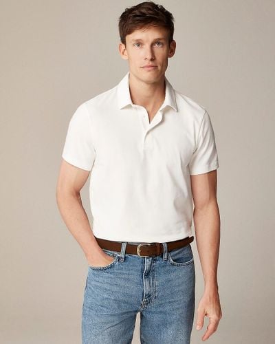 J.Crew Sueded Cotton Polo Shirt - White