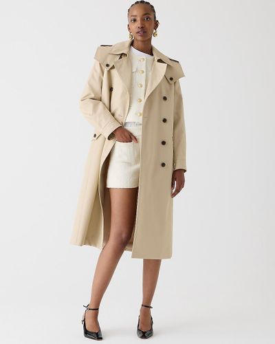 J.Crew Double-Breasted Trench Coat - Natural