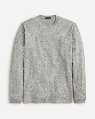 J.Crew Relaxed Long-Sleeve Premium-Weight Cotton T-Shirt - Gray