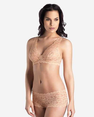 J.Crew Hanro Luxury Moments Lace Soft Cup Bra - Natural