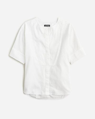 J.Crew Bib Button-Up Shirt - White