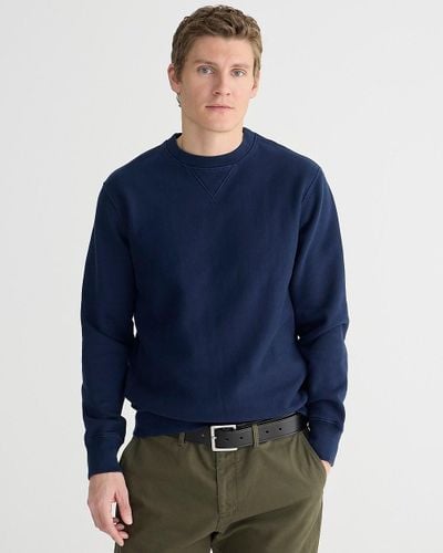 J.Crew Heritage 14 Oz. Fleece Embroidered Oarsman Graphic Sweatshirt - Blue